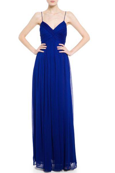 Robe longue bleu mango