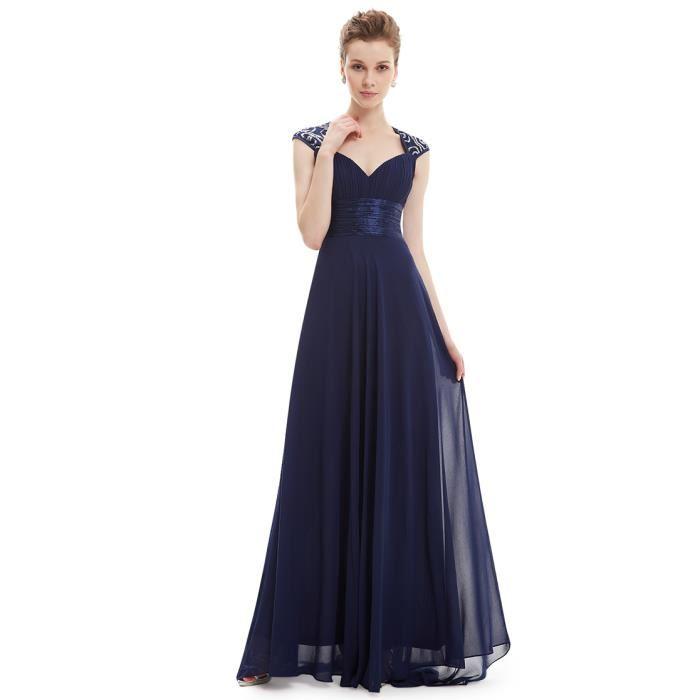 Robe longue bleu marine mariage