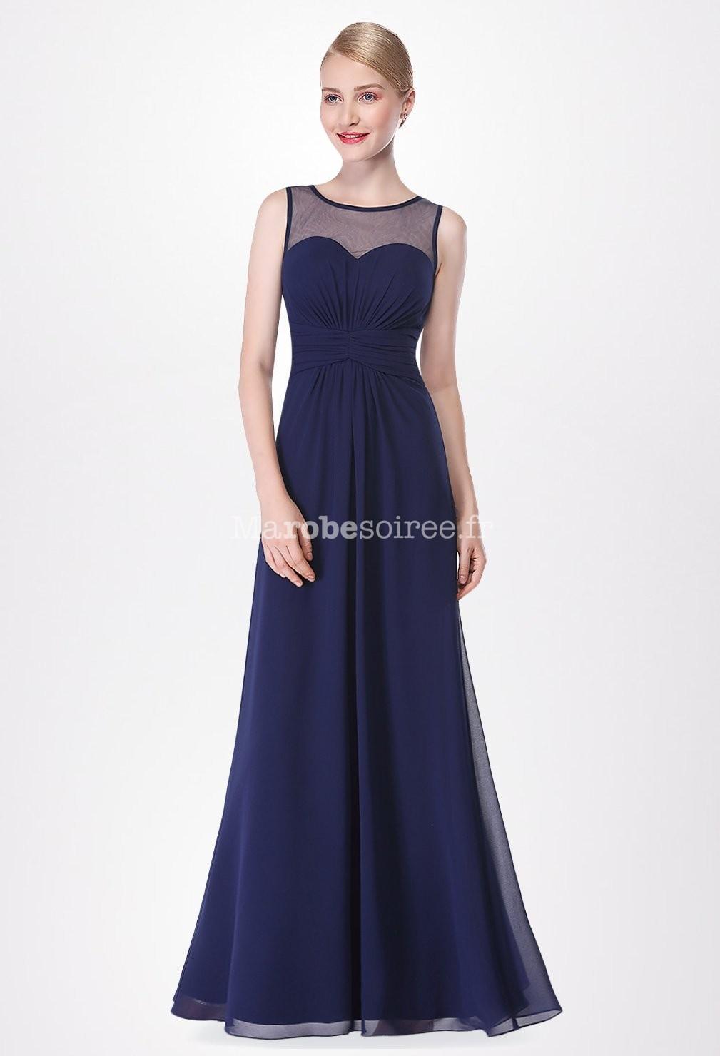 Robe longue bleu marine mariage