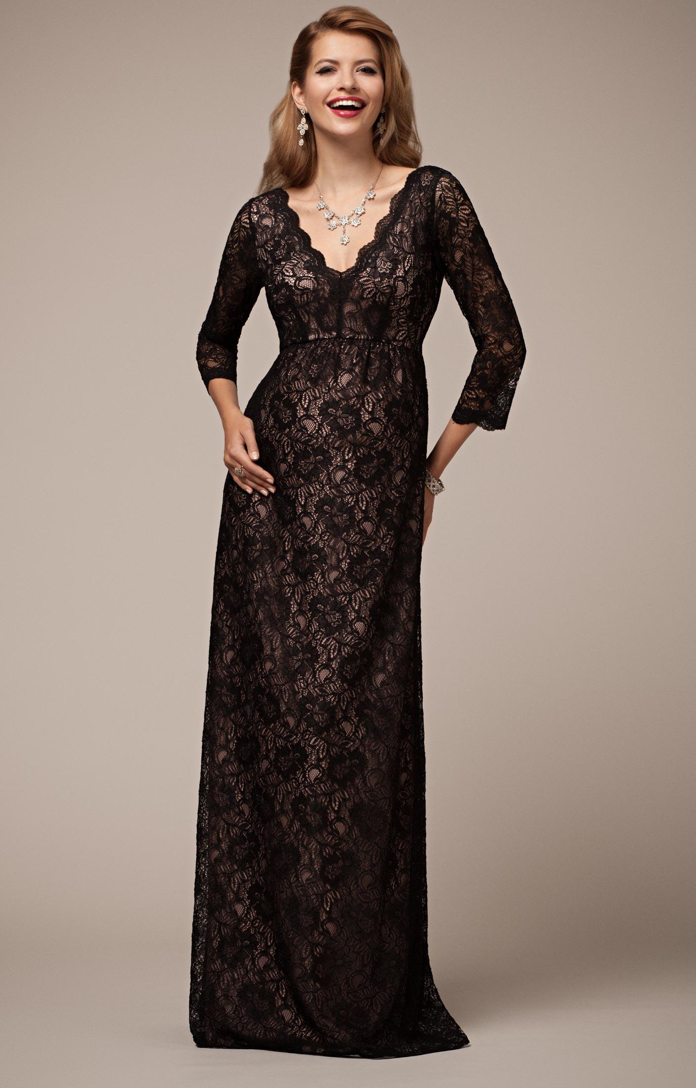 Robe longue dentelle noir