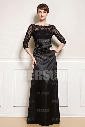 Robe longue dentelle noir