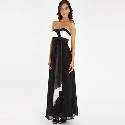 Robe longue noir et blanche