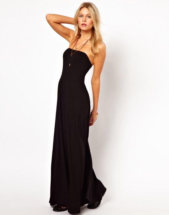 Robe longue noir femme