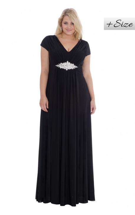 Robe longue noir grande taille