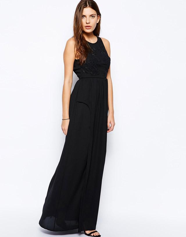 Robe longue noir h&m