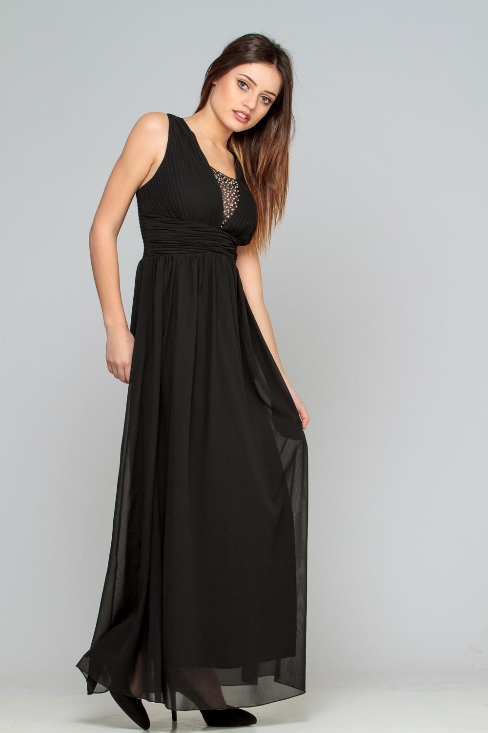 Robe longue noir pas cher