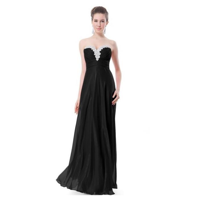 Robe longue noir pas cher