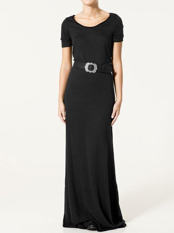 Robe longue noir zara