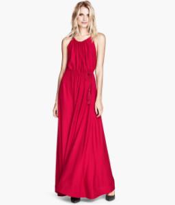 Robe longue rouge h&m