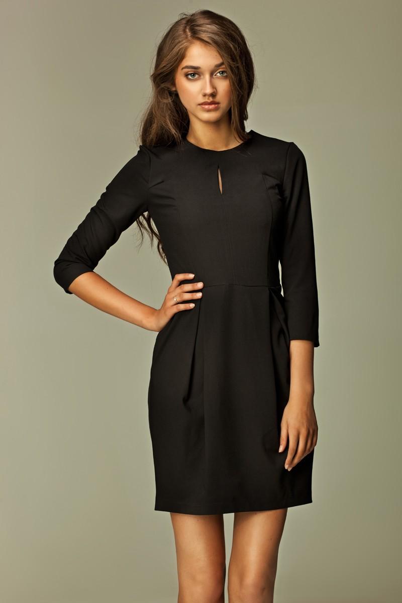 Robe manche 3/4 noir