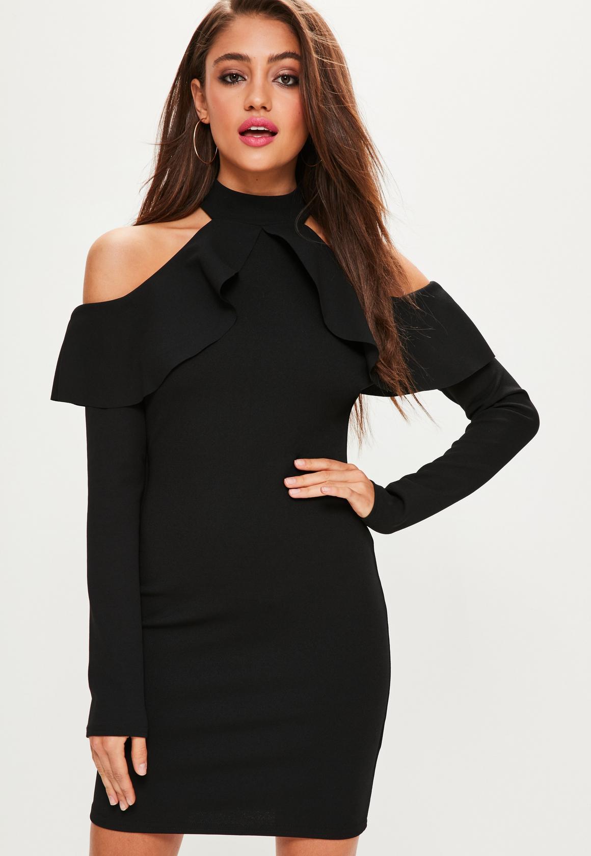 Robe manche longue noir