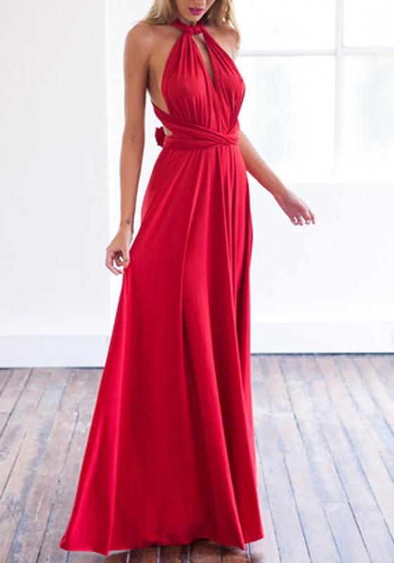 Robe maxi rouge