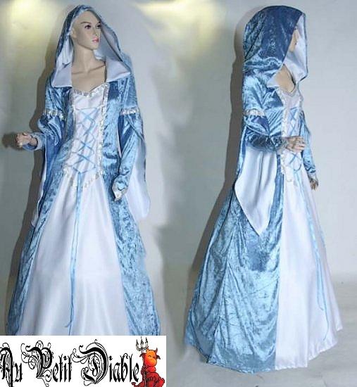Robe medievale bleu