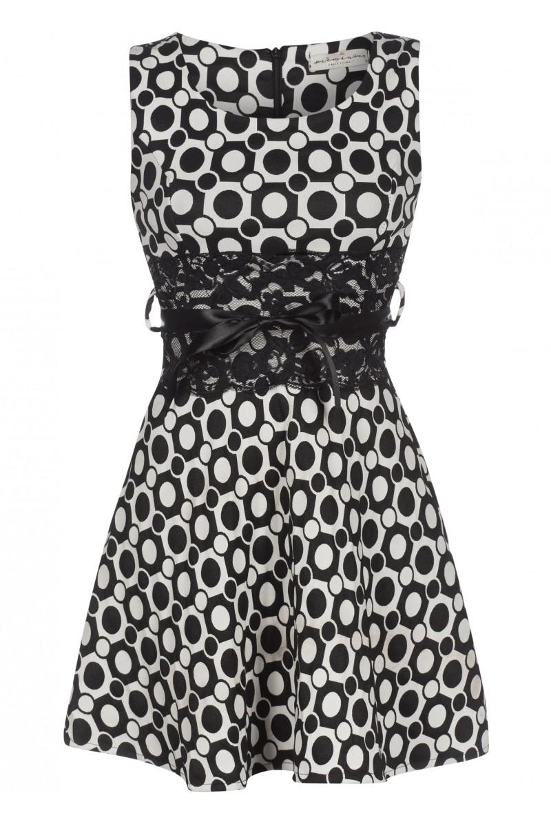 Robe motif noir et blanc