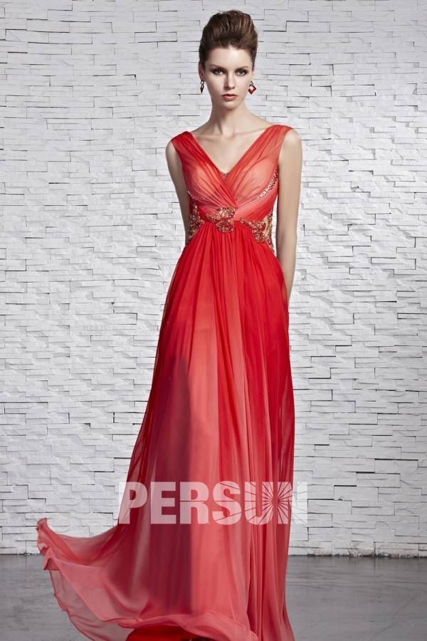 Robe mousseline rouge