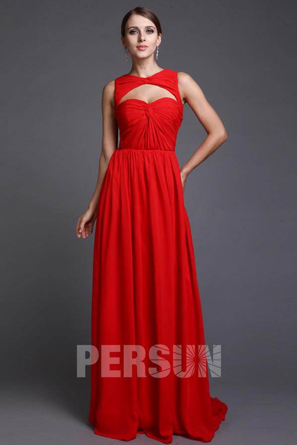 Robe mousseline rouge