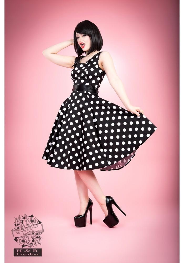 Robe noir a pois