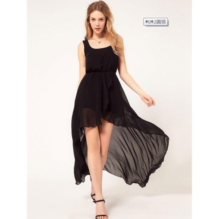 Robe noir courte devant longue derriere