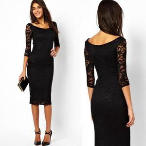 Robe noir dentelle pas cher