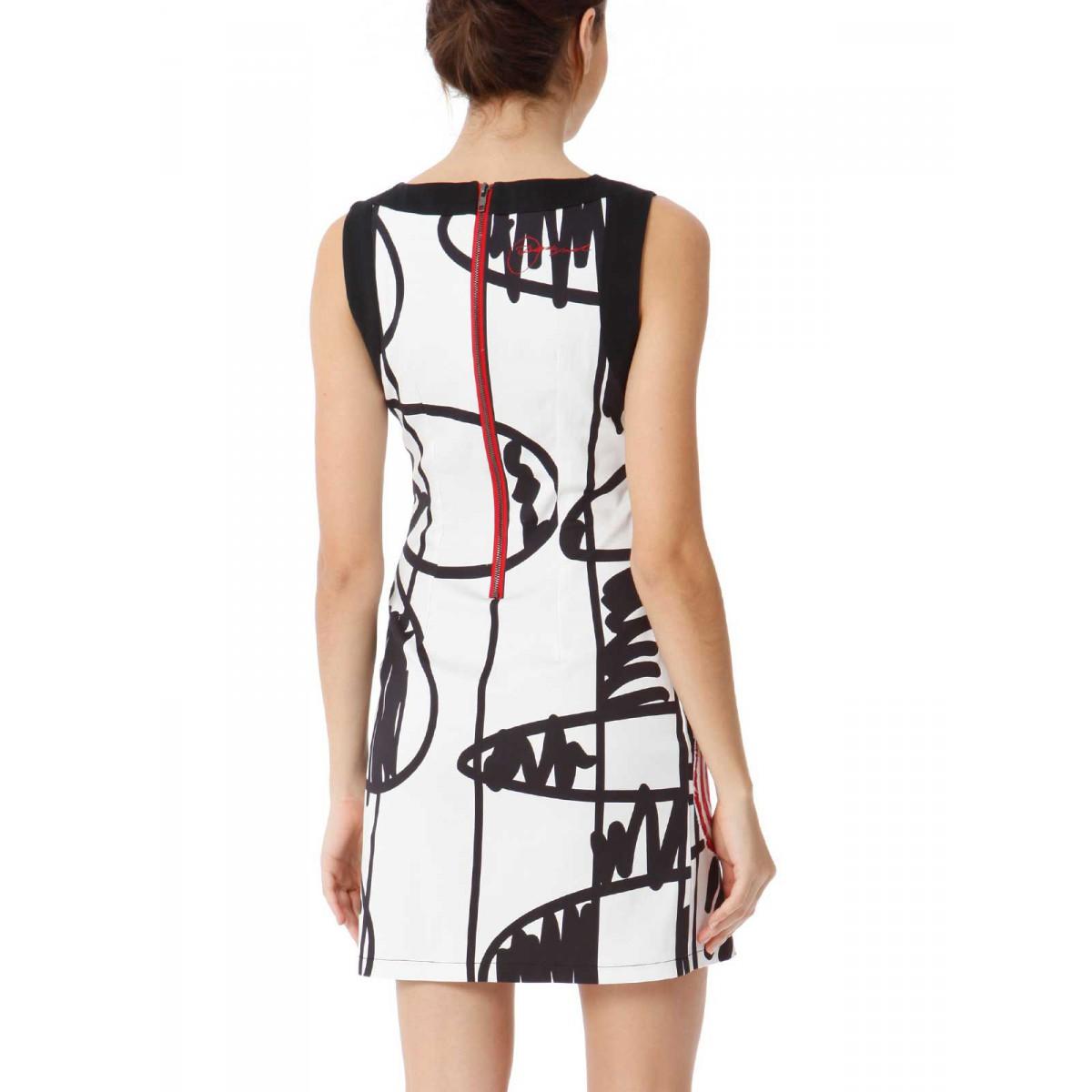 Robe noir et blanc desigual