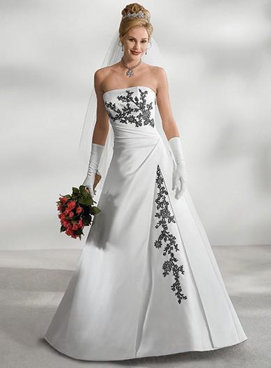 Robe noir et blanc mariage