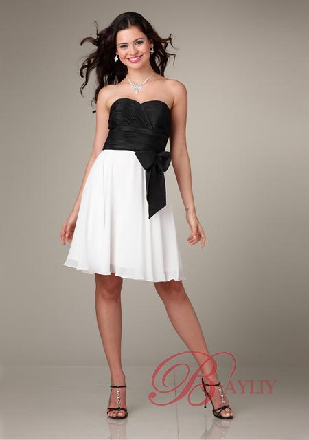 Robe noir et blanc pour mariage