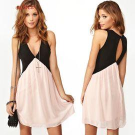 Robe noir et rose