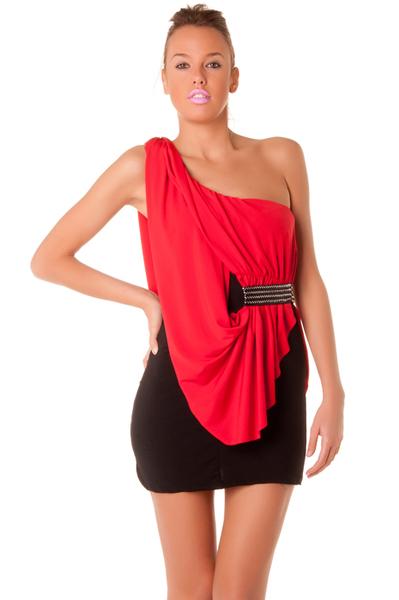 Robe noir et rouge femme