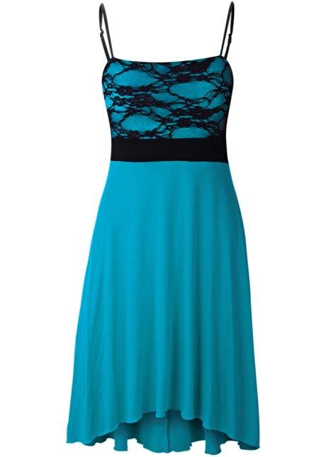 Robe noir et turquoise