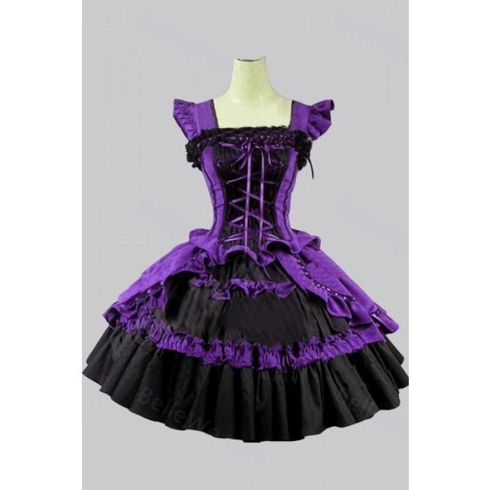 Robe noir et violette