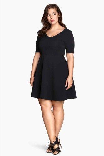 Robe noir femme ronde