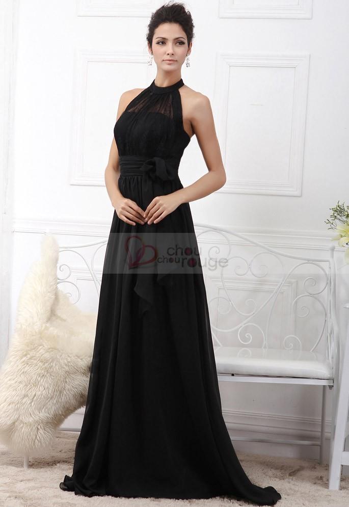 Robe noir longue pas cher