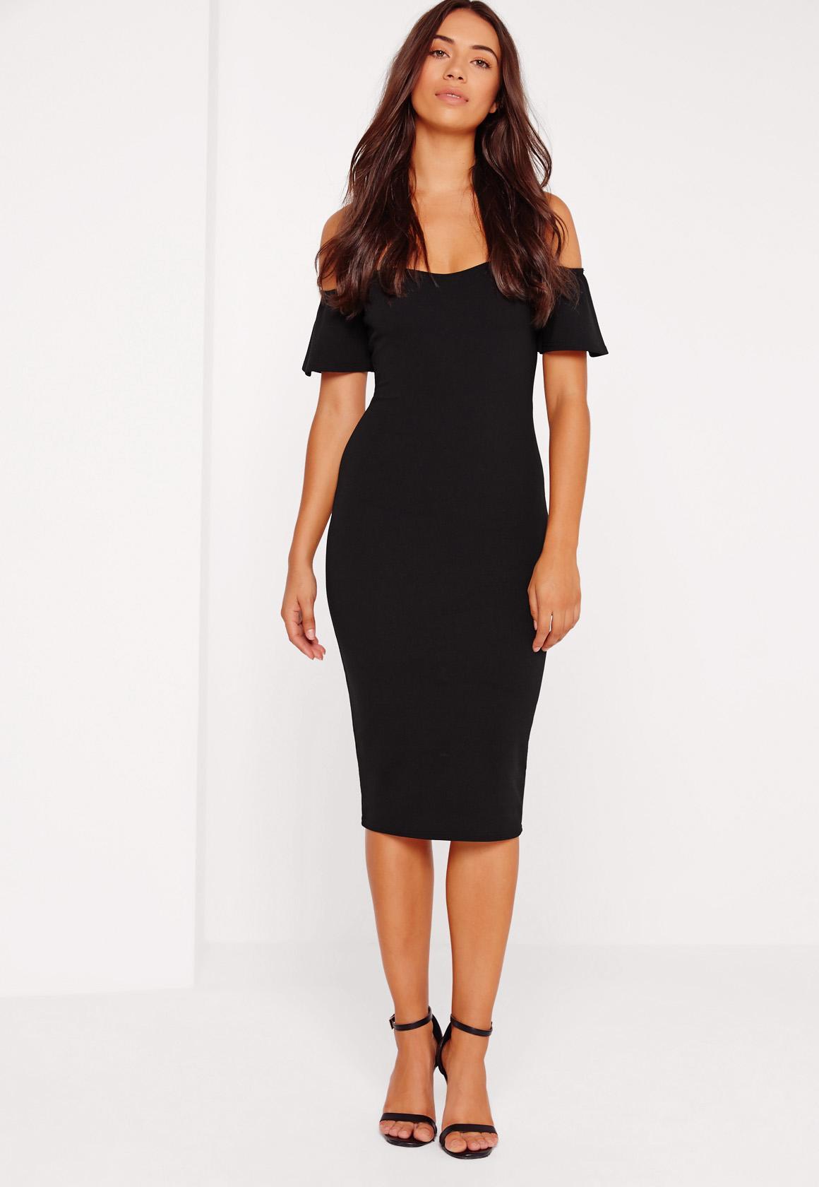 Robe noir moulante longue