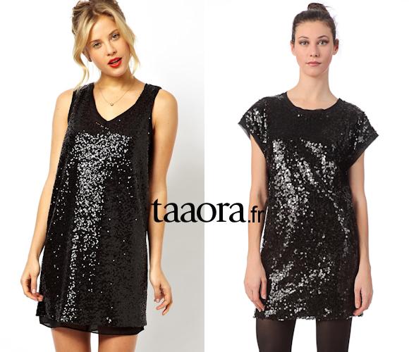 Robe noir sequin