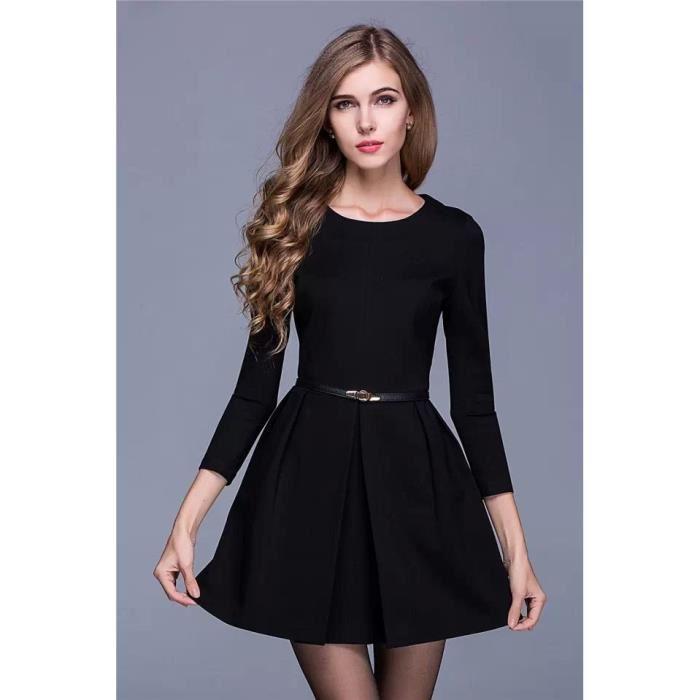 Robe noir simple pas cher