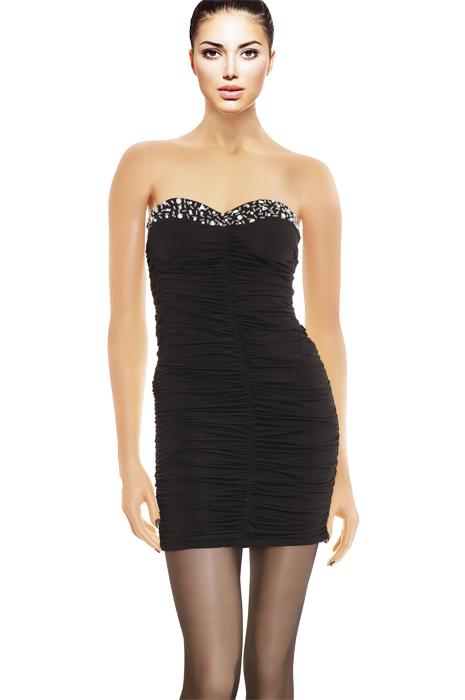 Robe noir strass