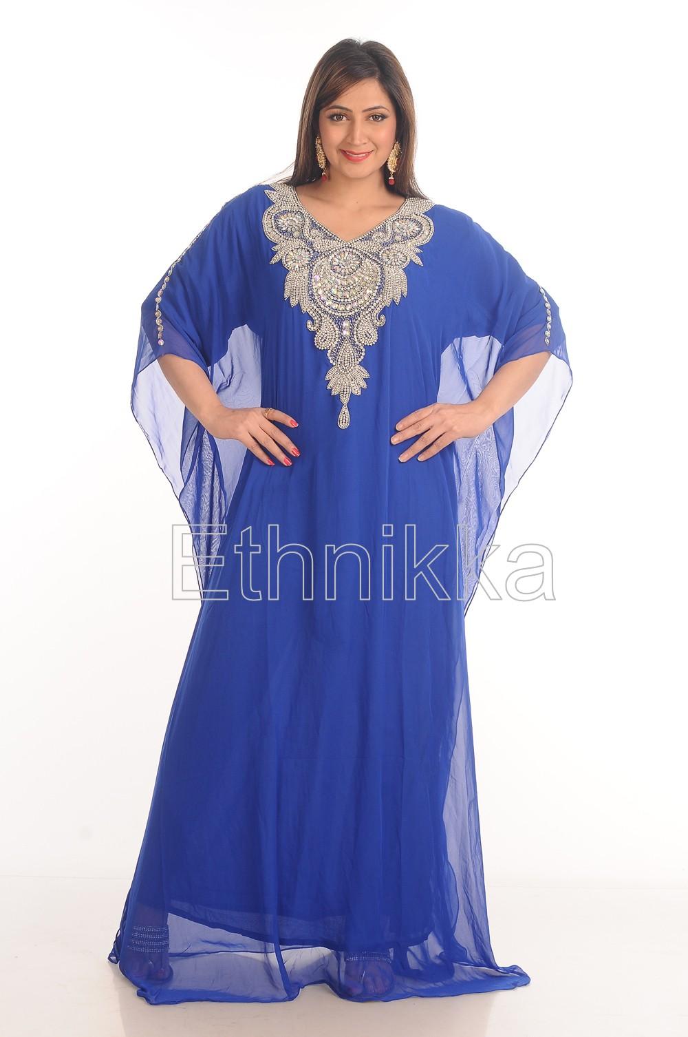 Robe orientale bleu