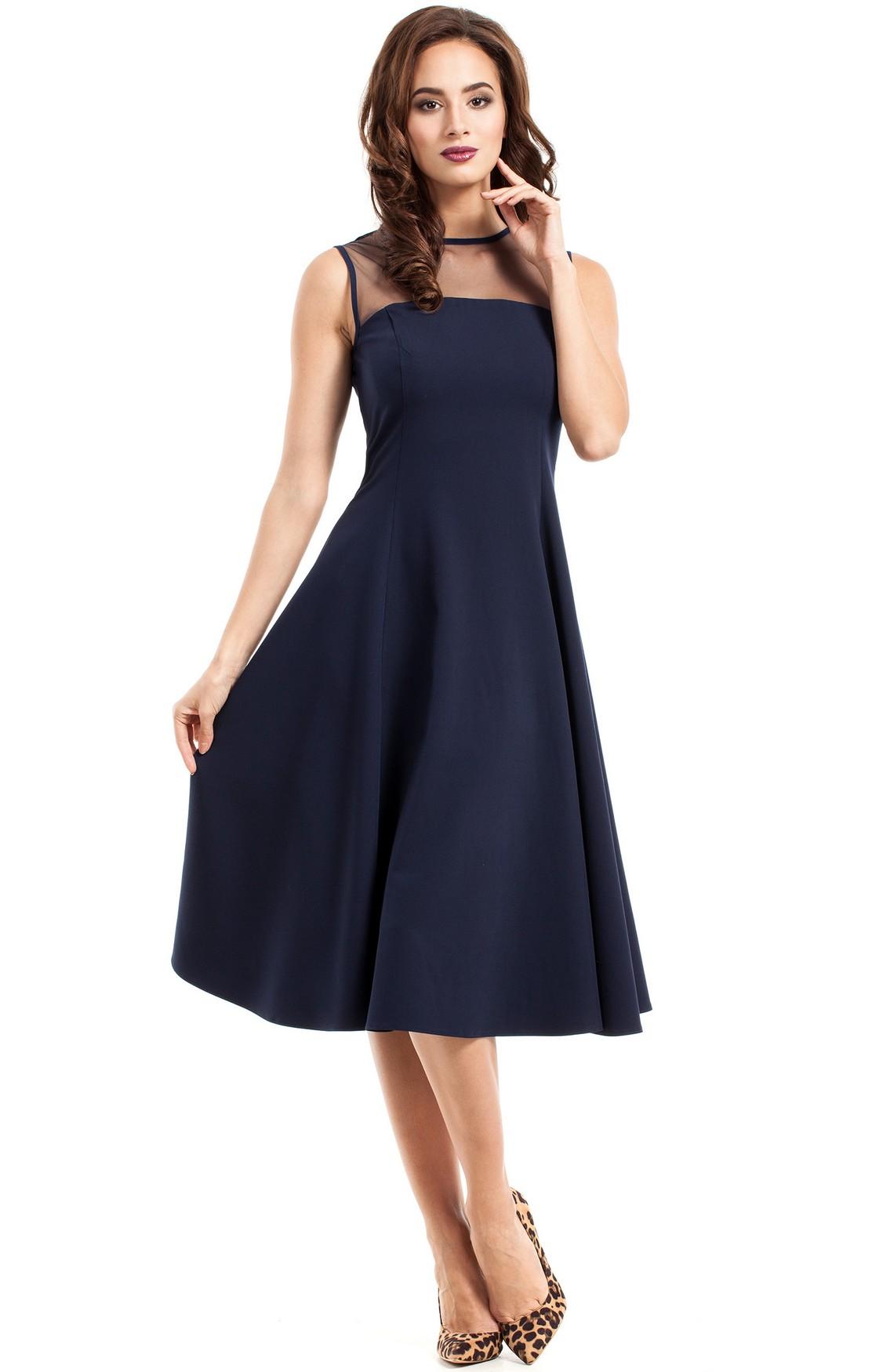 Robe patineuse bleu nuit