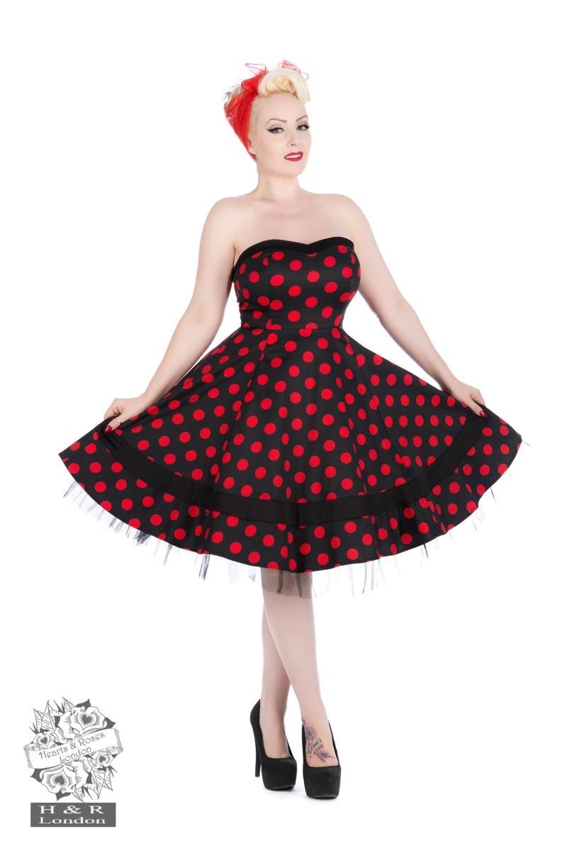 Robe pin up noir et rouge