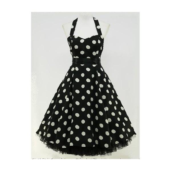 Robe pois noir et blanc