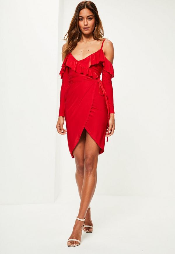 Robe portefeuille rouge