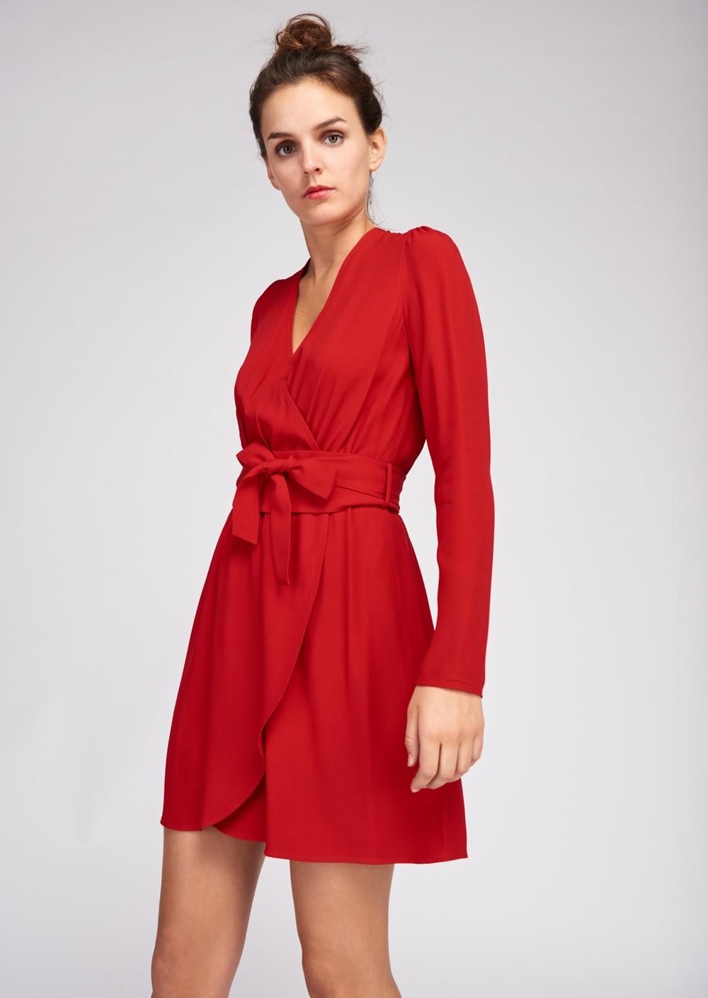 Robe portefeuille rouge