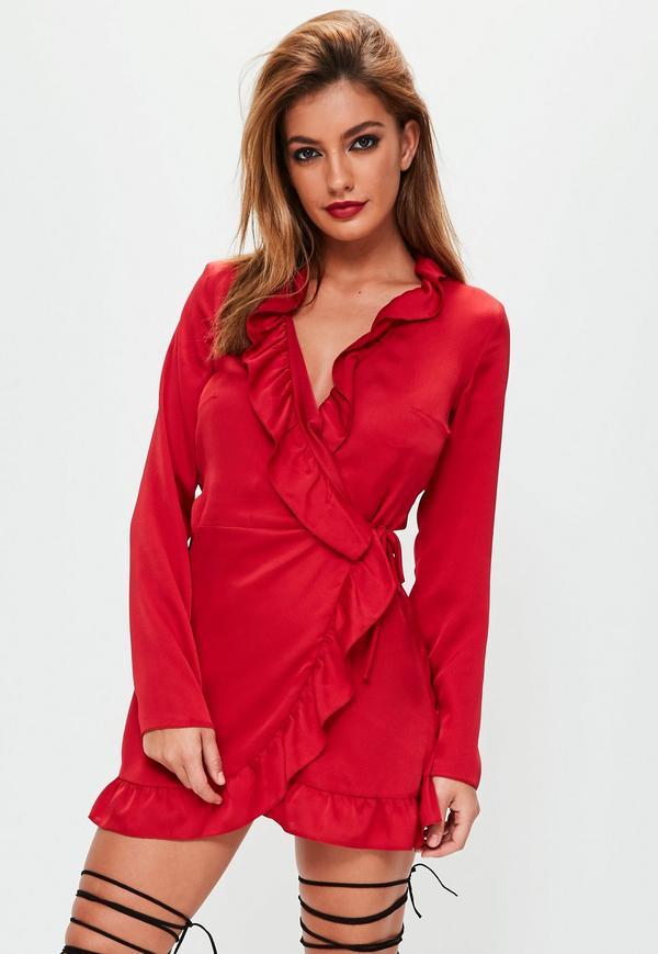 Robe portefeuille rouge