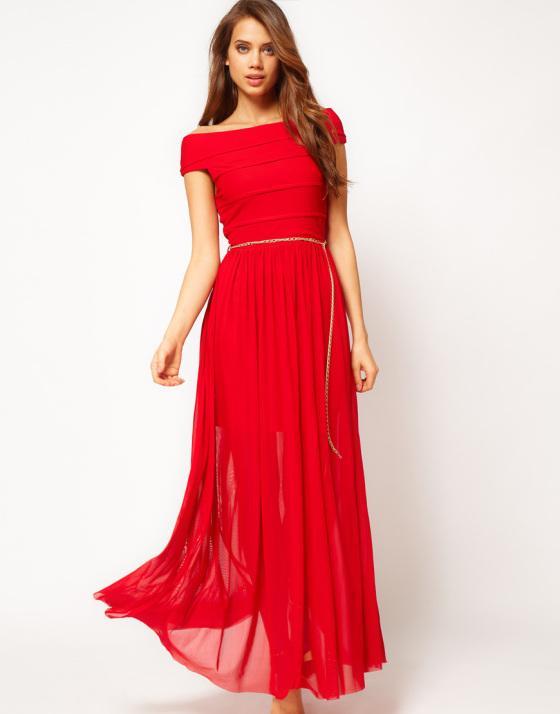 Robe pour invité mariage rouge