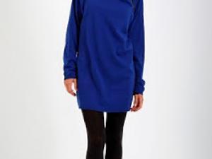 Robe pull bleu electrique