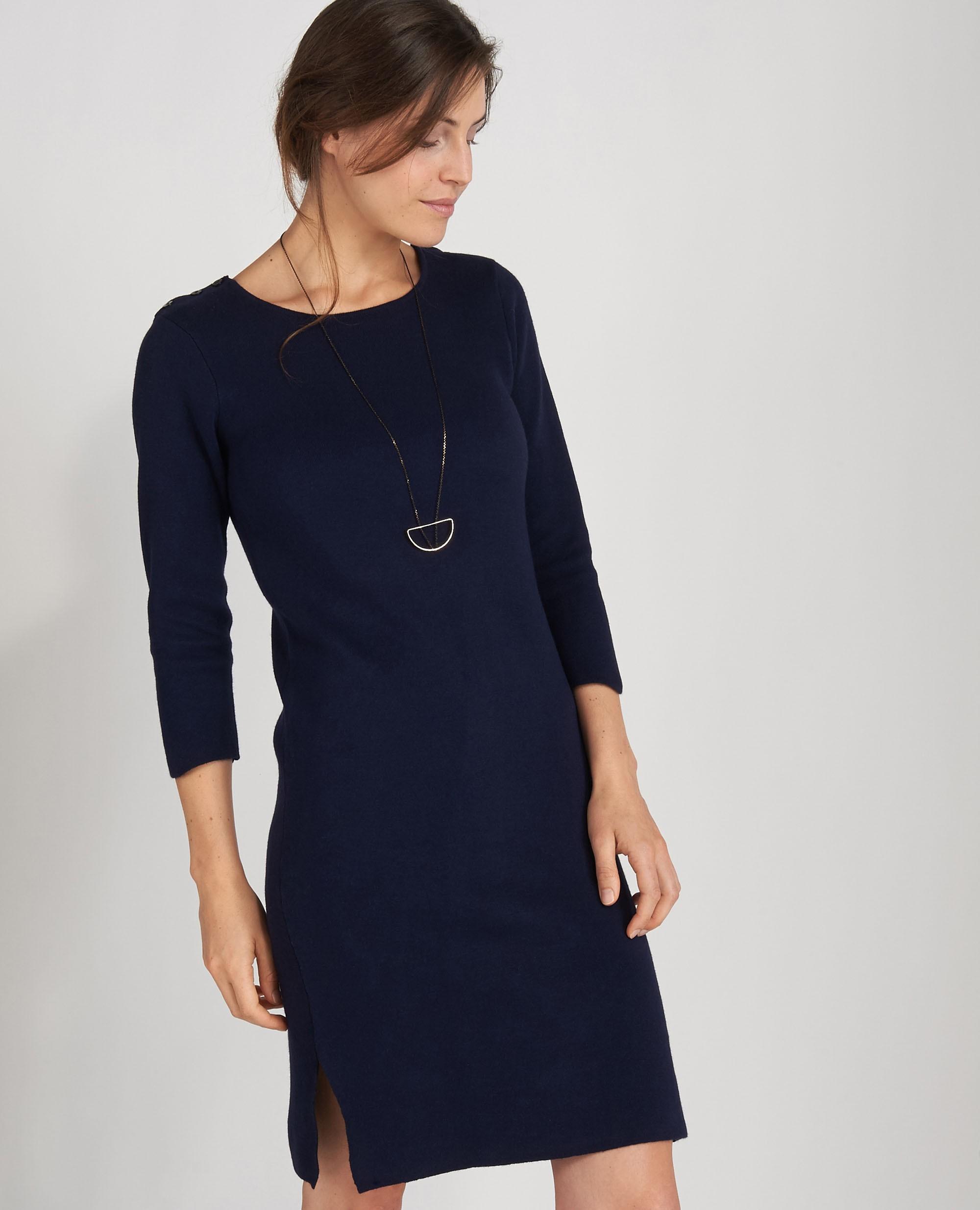 Robe pull bleu marine