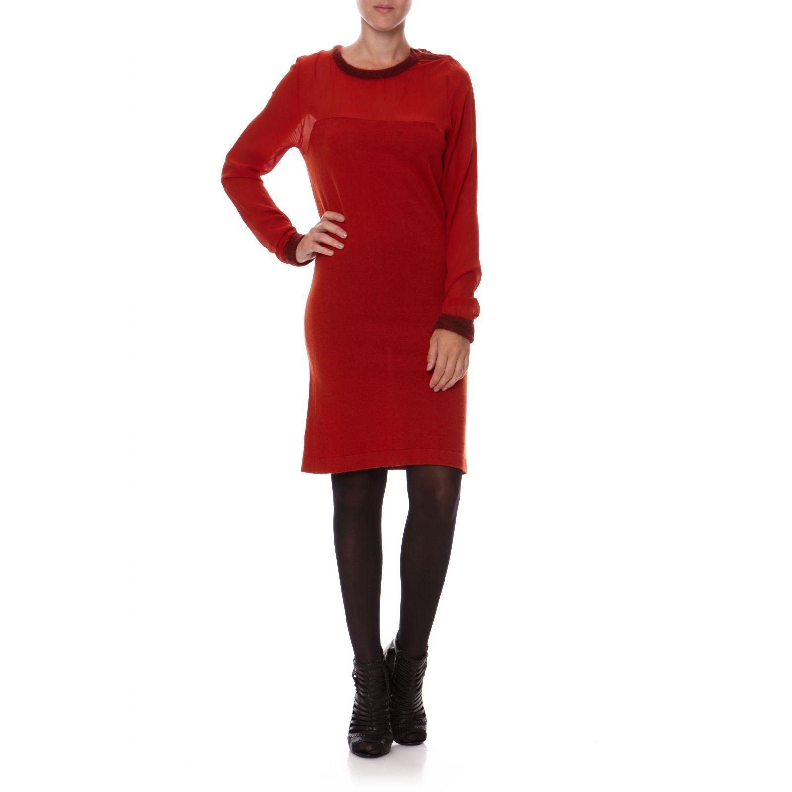 Robe pull laine rouge