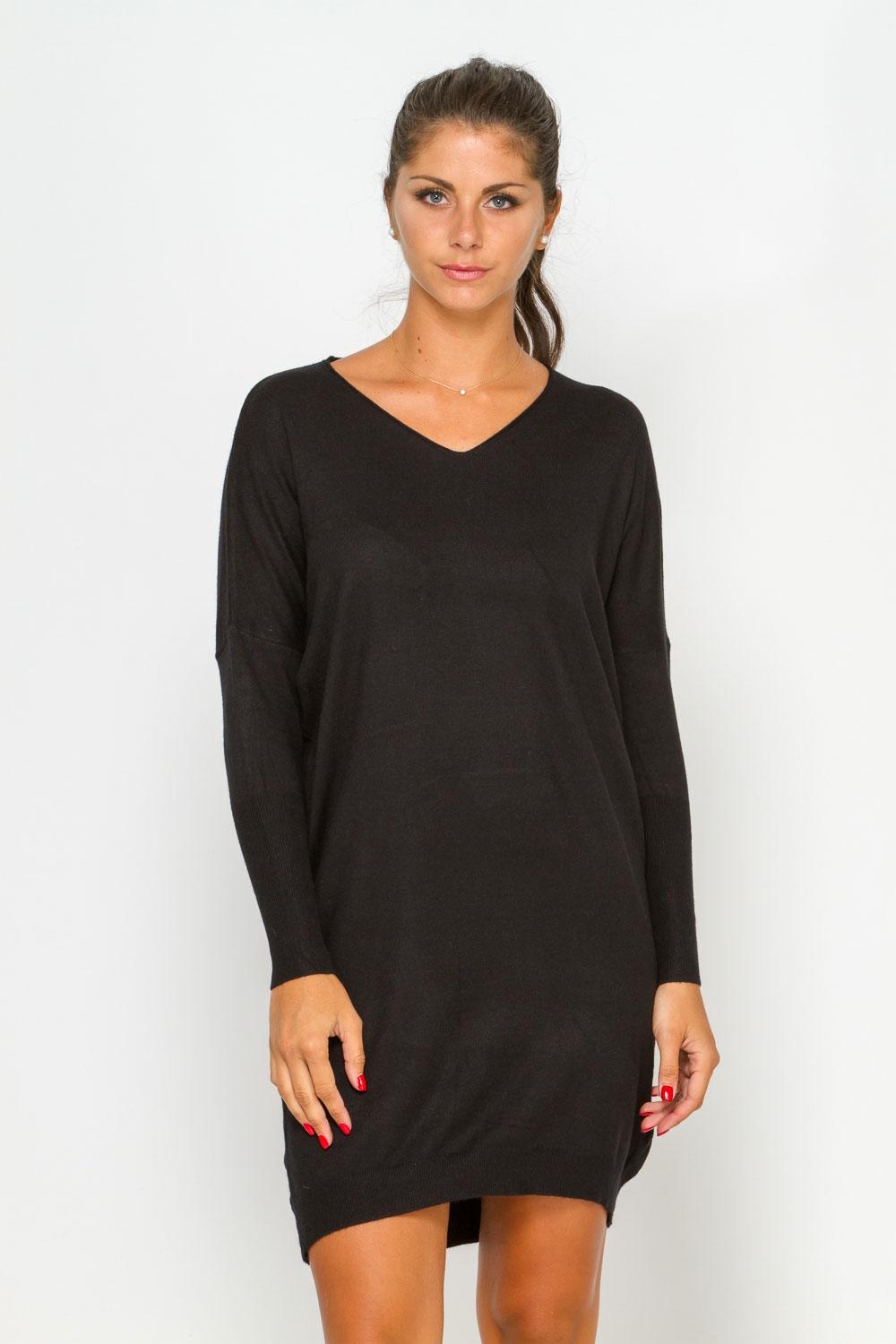 Robe pull noir ample