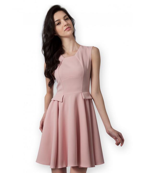 Robe rose pale et noir