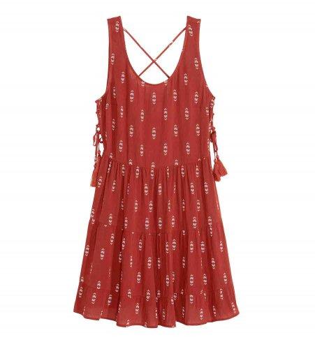 Robe rouge a pois blanc h&m